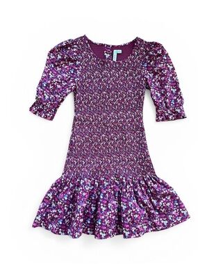 Janie and Jack Purple Floral Smocked Dress